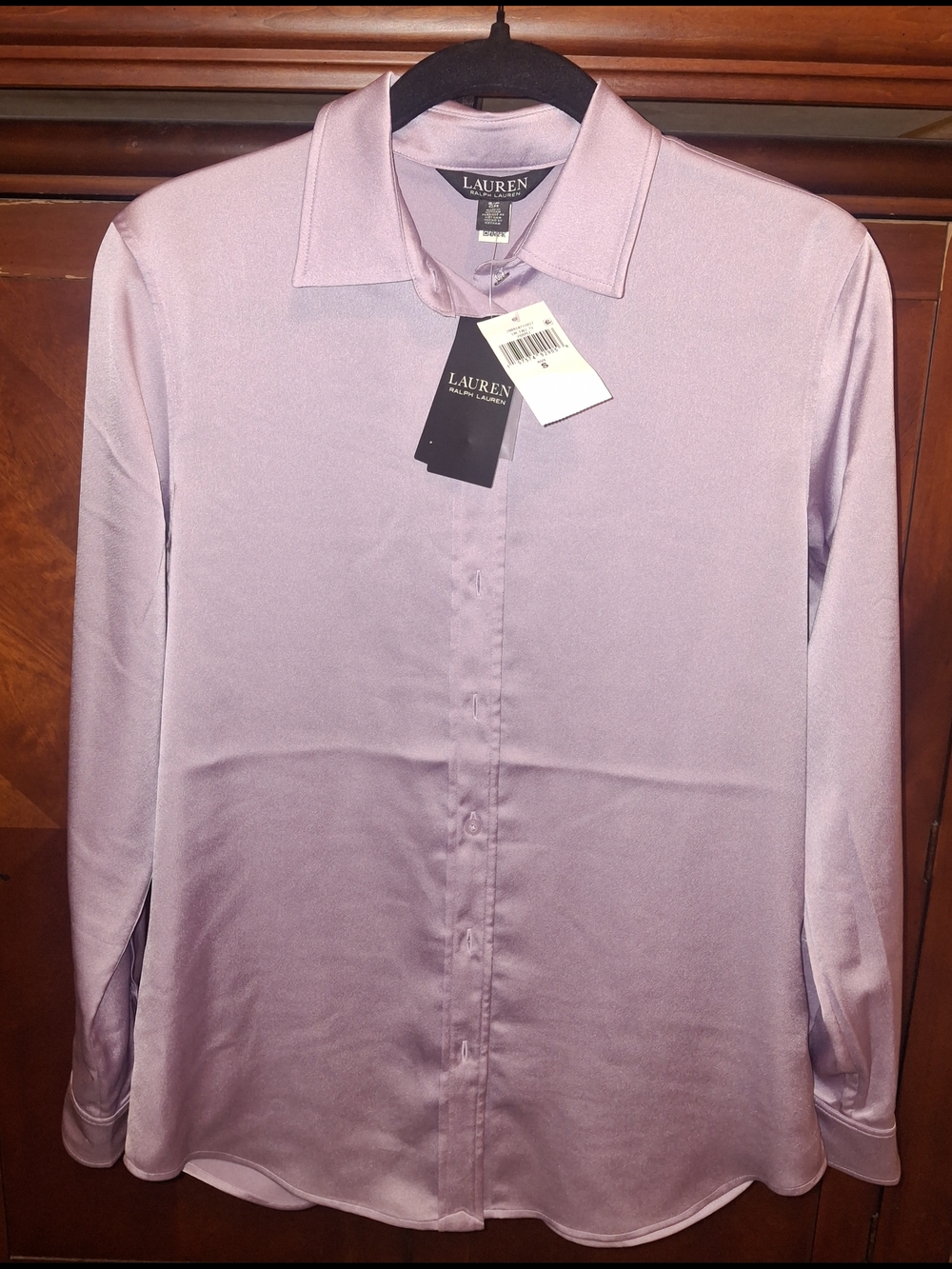 Women's Charmeuse Button Down Blouse Size small
